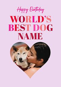 World's Best Dog Photo Birthday Card