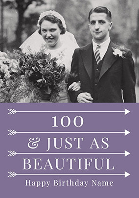 100 today and  just as Beautiful Birthday Card