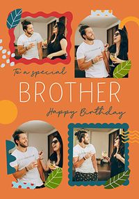 Tap to view Special Brother 4 Photo Birthday Card