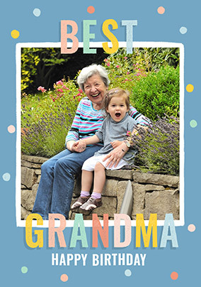 Polka Dot Best Grandma Birthday Card