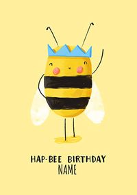 Tap to view Personalised Hap-bee Birthday Card