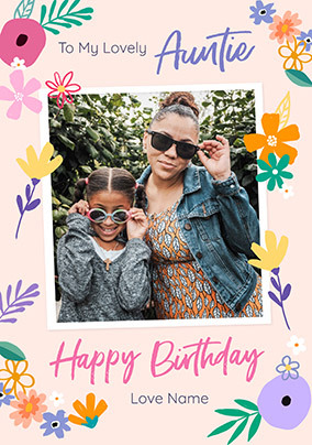 Happy Birthday Auntie Photo Card