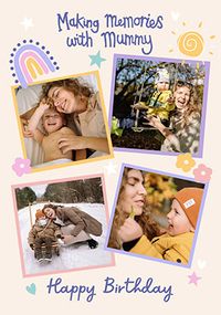 Tap to view Memories With Mummy 4 Photo Birthday Card