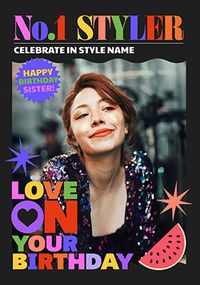 Tap to view No.1 Styler Magazine Sister Birthday Photo Card