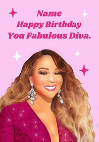 Tap to view Happy Birthday Fabulous Diva Personalised Card