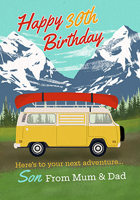 Son Happy 30th Birthday Card