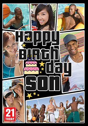 Gaming Spoof Son 21st Birthday Card