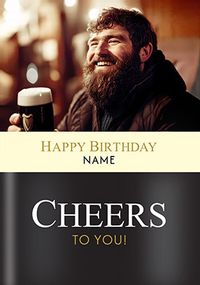 Tap to view Stout Photo Cheers To You Birthday Card