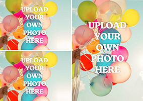 Create Your Own 3 Photo Upload Landscape Card