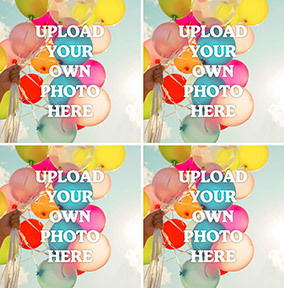 Create Your Own 4 Photo Upload Square Card