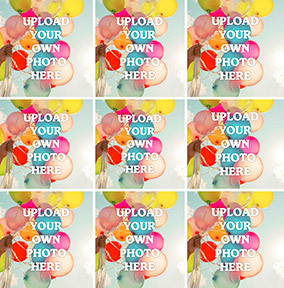 Create Your Own 9 Photo Upload Square Card