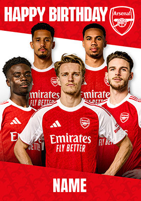 Arsenal Football Players Birthday Card