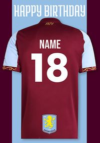 Tap to view Aston Villa Football T-shirt 18th Birthday Card