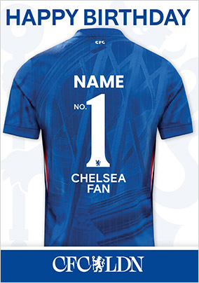 Chelsea Football T-shirt Birthday Card