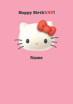Hello Kitty Happy Birthday Card