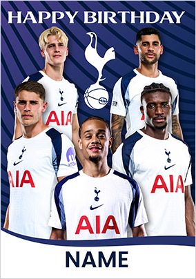 Photo of Tottenham Hotspur Football Players Birthday Card