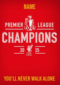 Tap to view Premier League Liverpool Champions Birthday Card