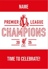 Tap to view Premier League Celebrate Liverpool Champions Birthday Card