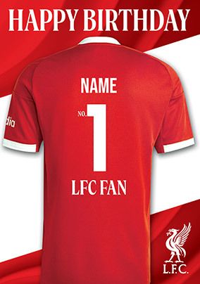 Photo of Liverpool Football T-shirt Birthday Card
