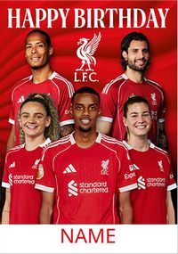 Tap to view Liverpool Male & Female Football Players Birthday Card