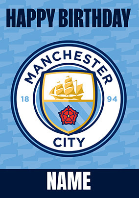 Manchester City Logo Birthday Card