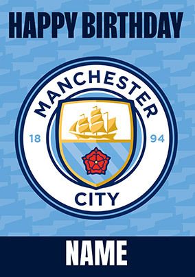 Photo of Manchester City Logo Birthday Card