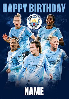 Photo of Man City Female Players Birthday Card