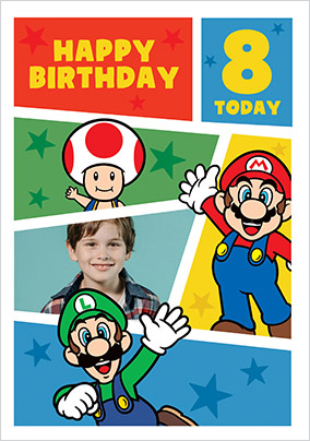 Super Mario Birthday Photo Card