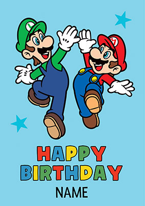 Super Mario & Luigi Birthday Card