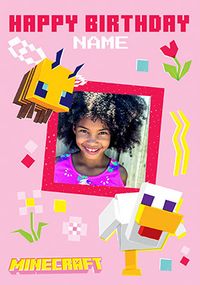 Tap to view Minecraft Animals Birthday Photo Card