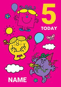Tap to view Little Miss 5 Today Birthday Card
