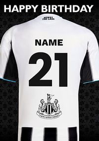 Tap to view Newcastle Football T-shirt 21st Birthday Card