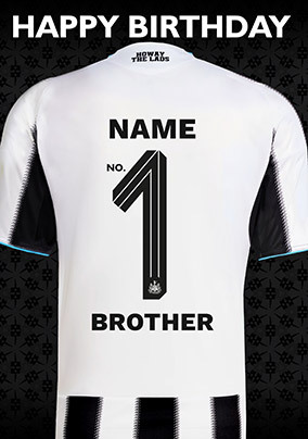 Newcastle Football T-shirt Brother Birthday Card