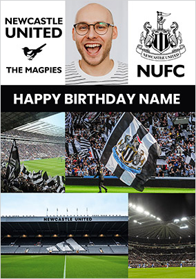 Newcastle Football Stadium Birthday Photo Card