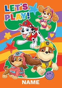 Tap to view Paw Patrol Let's Play Age 3 Birthday Card