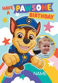 Tap to view Paw Patrol Pawsome Birthday Photo Card