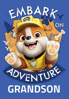 Paw Patrol Embark On Adventure Grandson Birthday Card