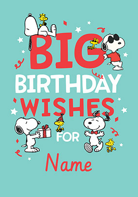 Snoopy Big Birthday Wishes Card