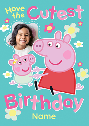 Peppa Pig Have The Cutest Birthday Photo Card