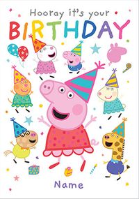 Tap to view Peppa Pig Hooray It's Your Birthday Card