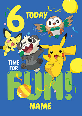 Pokemon Time For Fun Birthday Card