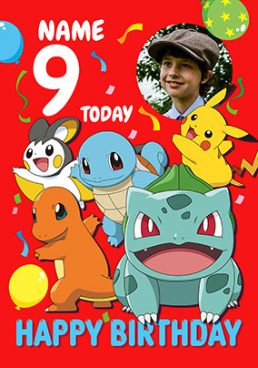 Pokemon 9 Today Birthday Photo Card