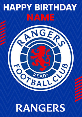 Rangers Football Club Logo Birthday Card