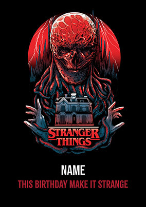 Stranger Things Vecna Birthday Card