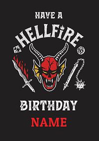 Tap to view Stranger Things Hellfire Birthday Card