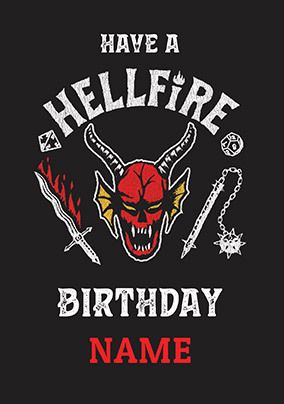 Photo of Stranger Things Hellfire Birthday Card