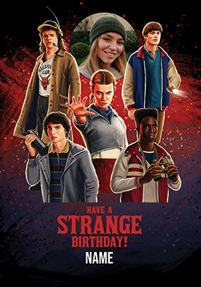 Stranger Things Poster Birthday Photo Card