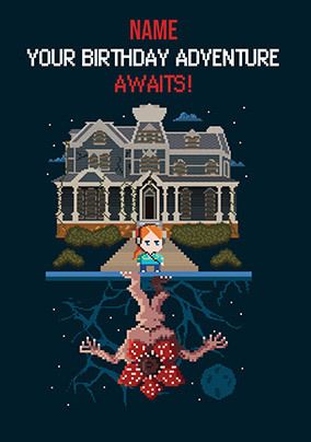 Photo of Stranger Things Video Game Birthday Card