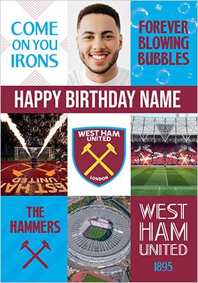 Photo of West Ham United Birthday Photo Card