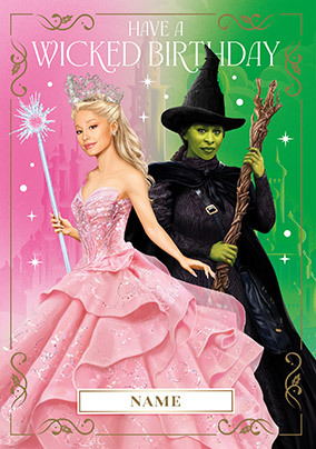 Wicked Glinda And Elphaba Birthday Card
